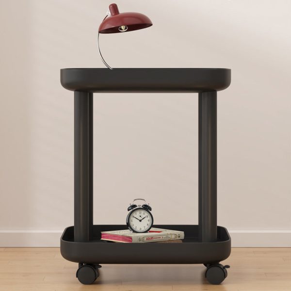 Contemporary Nordic Square Steel End Table 2-Tier For Living Room - Image 12