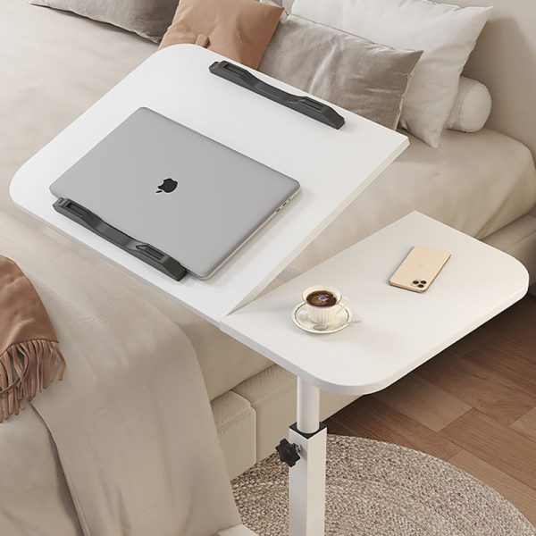 Modern Minimalist Liftable Foldable Rectangular Density Plate Steel Frame Side Table For Living Room - Image 3