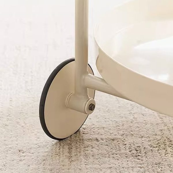 Modern Minimalist Round Rectangle Acrylic Metal End Table 2-Tier For Living Room - Image 6