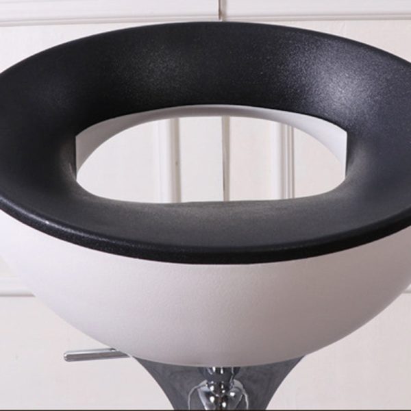 Modern Simplicity Iron ABS Round Bowl Hollowed Bar Stool Footrest Swivel For Kitchen - Image 5