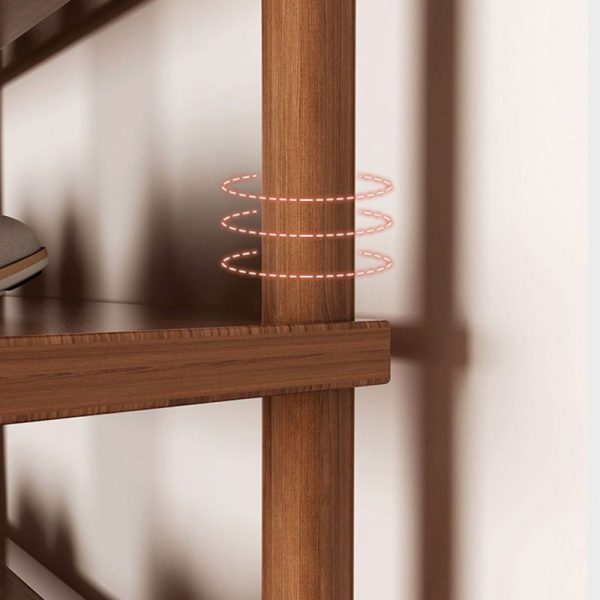 Modern Minimalist Rectangular Cylinder PVC Wood Shoe Storage 6/7 Tier For Entryways - Image 8