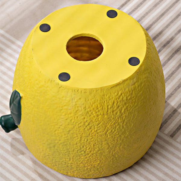 Modern Art Deco Lemon Leaf Round Plastic Chair Backless Armless For Bedroom - Image 8