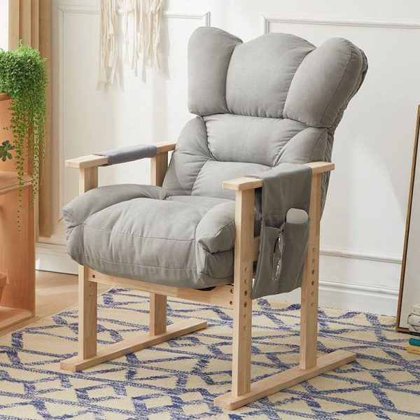 Modern Simplicity Velvet Cotton Wood Adjustable Recliner Backrest Armrest For Living Room - Image 6