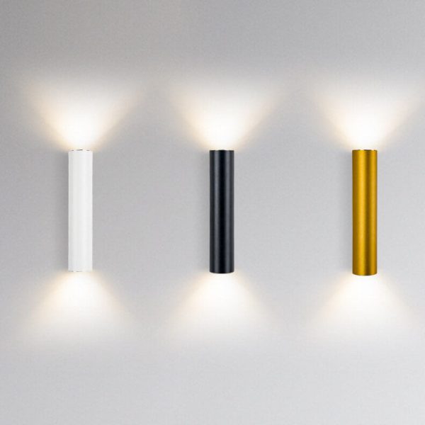Simple Aluminum Cylindrical 2-Light Wall Sconce Lamp - Image 7