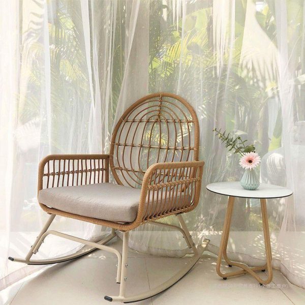 Traditional Chinese Square Cushion Rattan Sponge Alloy Steel Recliner Backrest Armrest For Living Room - Image 12