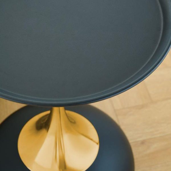 Contemporary Creative Round Steel End Table 1-Tier For Living Room - Image 5