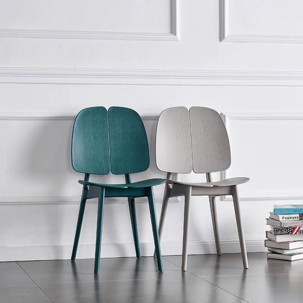 Modern Minimalist Square Frame PP Plastic Dining Chair Backrest For Dining Room - Image 9