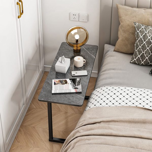 Contemporary Scandinavian Rectangular Tabletop Stainless Steel Plate Side Table 4-Leg For Living Room - Image 11
