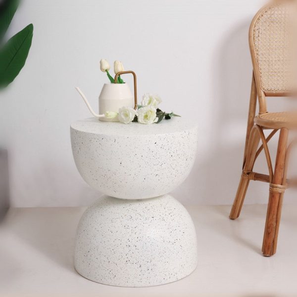 Contemporary Nordic Round Magnesium Oxide End Table For Living Room - Image 6