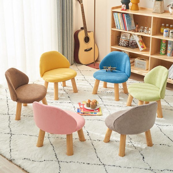 Contemporary Nordic Fabric Round Footstool Backrest For Entryways - Image 20