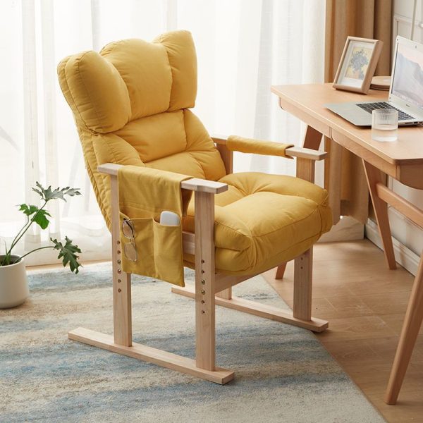 Modern Simplicity Velvet Cotton Wood Adjustable Recliner Backrest Armrest For Living Room - Image 16