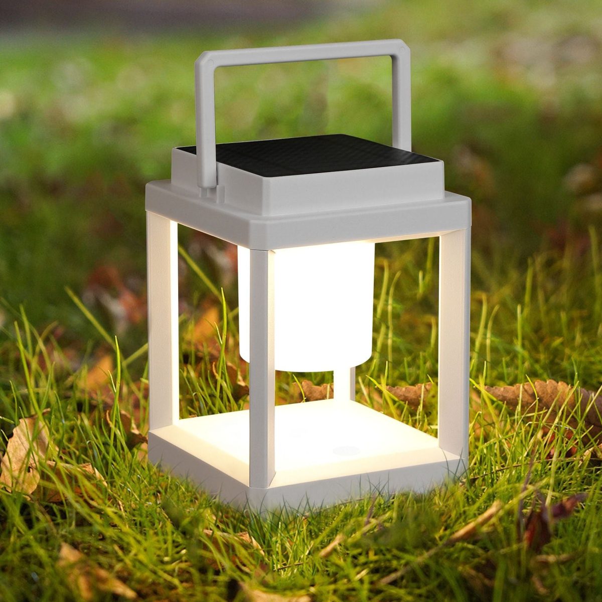 Modern Minimalist Waterproof Solar Square PC ABS LED Portable Outdoor Light For Garden - Image 1
