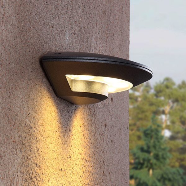 Modern Creative Flying Saucer Round LED Outdoor Waterproof Wall Sconce Lamp - Image 4