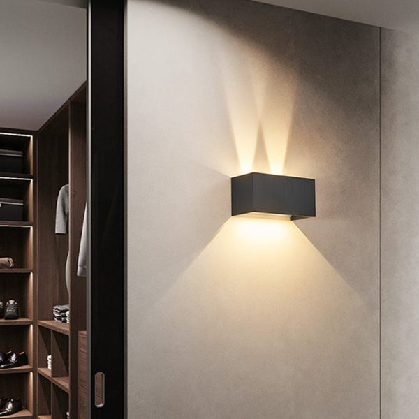 Nordic Minimalist Aluminum Square Flat Adjustable Beam LED Reading Wall Sconce Lamp - Image 3
