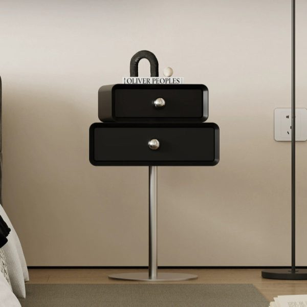 Modern Eclectic Rectangular Stainless Steel Pine End Table 2-Tier For Living Room - Image 16