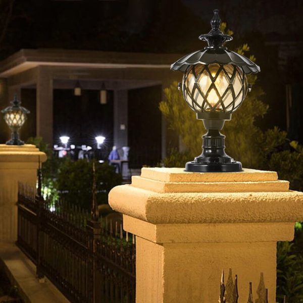 European Outdoor Lotus Column Head Light 1-Light Waterproof Garden Landscape Light - Image 3