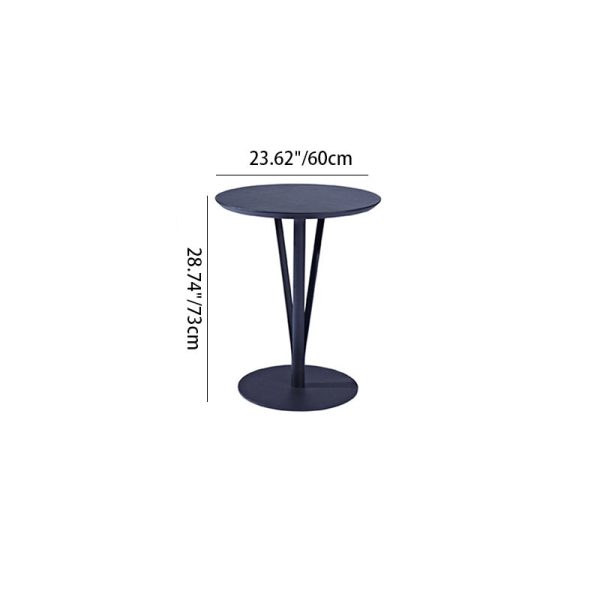 Modern Minimalist Round Iron Steel Plate Bar Table For Dining Room - Image 6