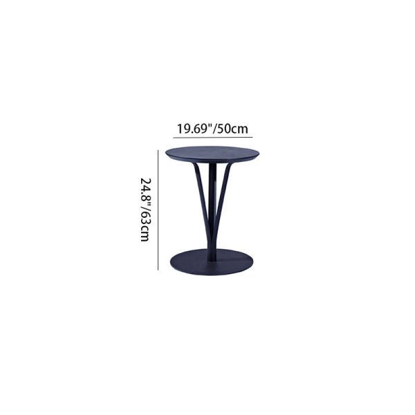 Modern Minimalist Round Iron Steel Plate Bar Table For Dining Room - Image 5