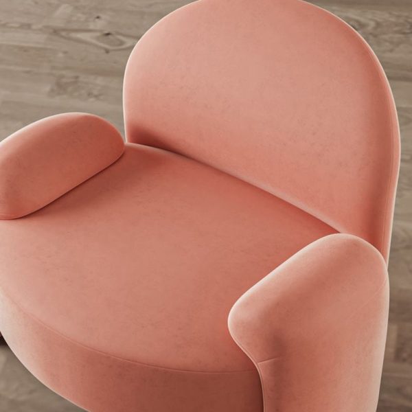 Modern Transitional Rectangular Wood Latex Accent Chair Backrest Armless For Living Room - Image 6