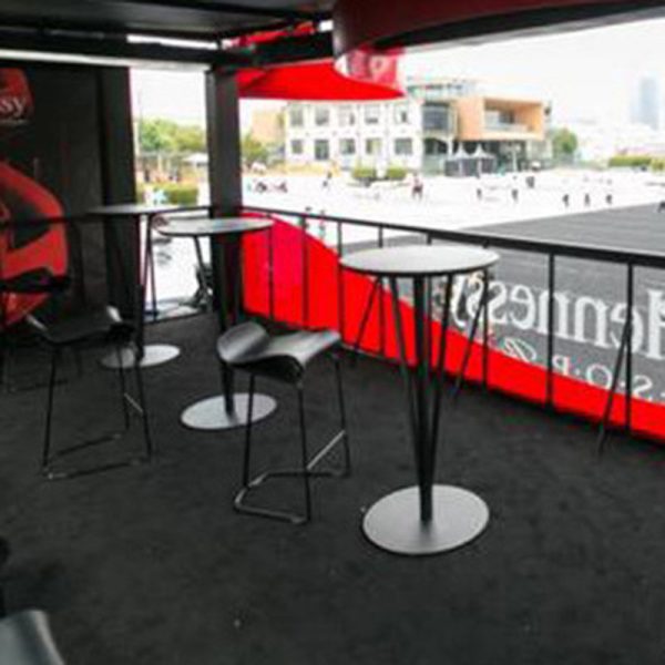 Modern Minimalist Round Iron Steel Plate Bar Table For Dining Room - Image 25