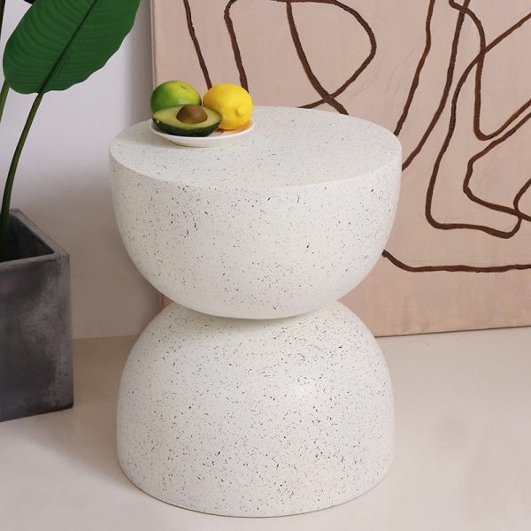 Contemporary Nordic Round Magnesium Oxide End Table For Living Room - Image 3