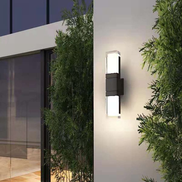 Outdoor Modern Waterproof Rectangular Column LED Wall Sconce Lamp - Image 3