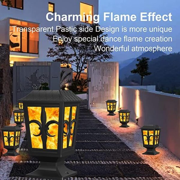 Outdoor Solar Flame Blinking Lantern LED Waterproof Garden Decorative Landscape Light - Image 7