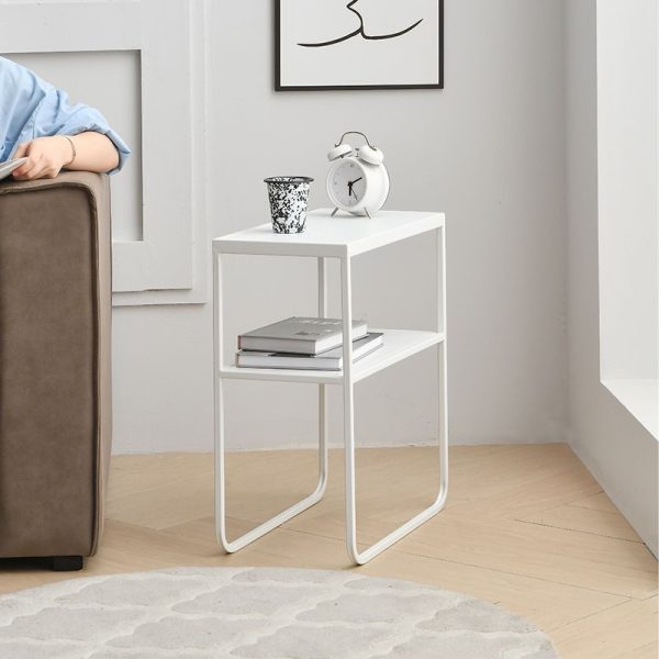 Modern Simplicity Rectangular Frame Iron Side Table 4-Leg For Living Room - Image 12