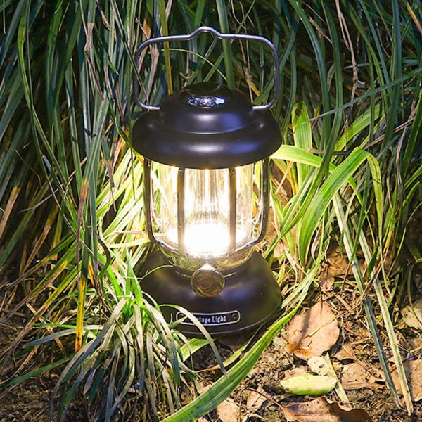 Modern Minimalist Waterproof Cylindrical Iron ABS LED USB Camping Outdoor Light For Outdoor Patio - Image 11