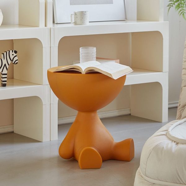 Modern Minimalist Small Flat Round PP End Table 1-Tier For Living Room - Image 13