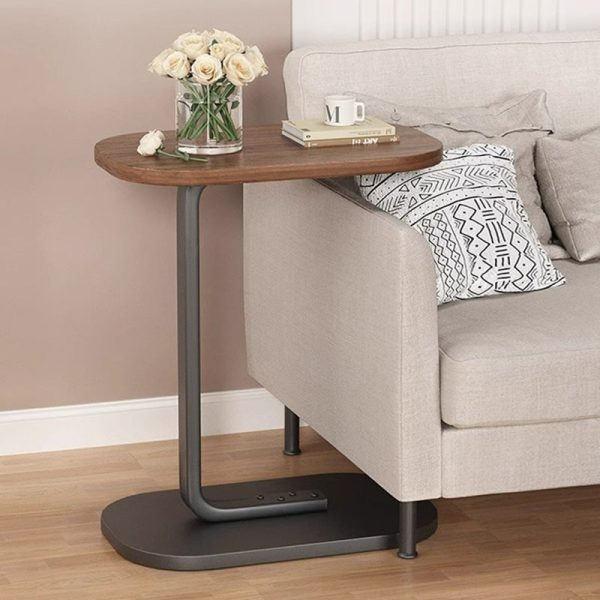 Modern Minimalist Rectangular PVC Artificial Panel End Table For Living Room - Image 26