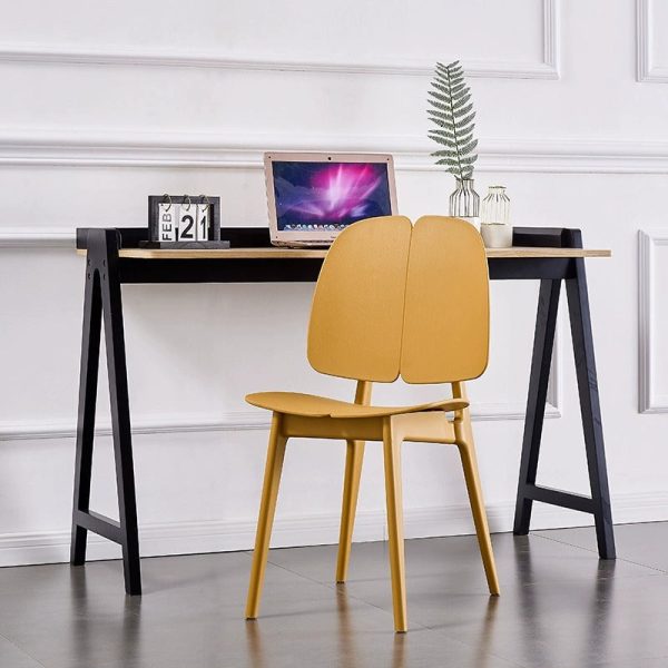 Modern Minimalist Square Frame PP Plastic Dining Chair Backrest For Dining Room - Image 10