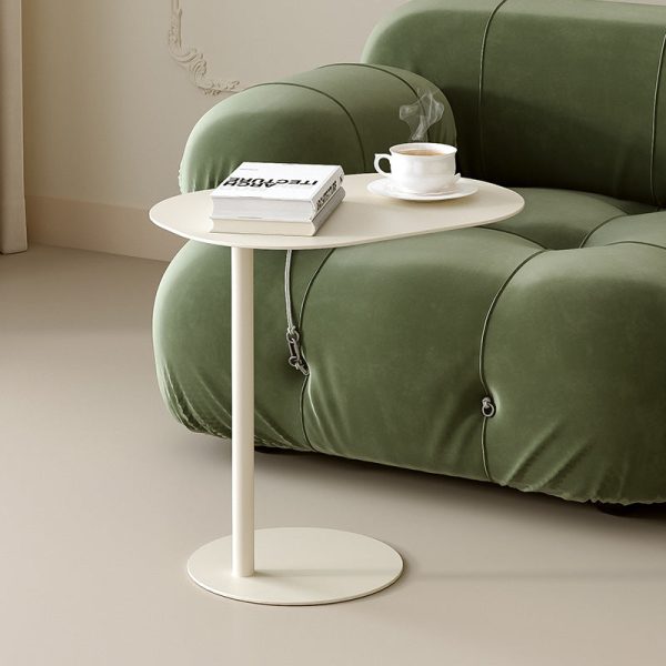 Modern Minimalist Geometric Round Iron End Table For Living Room - Image 16
