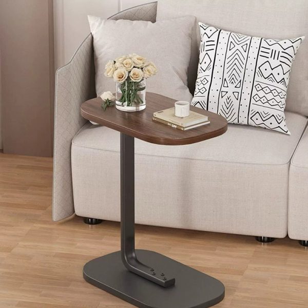 Modern Minimalist Rectangular PVC Artificial Panel End Table For Living Room - Image 19