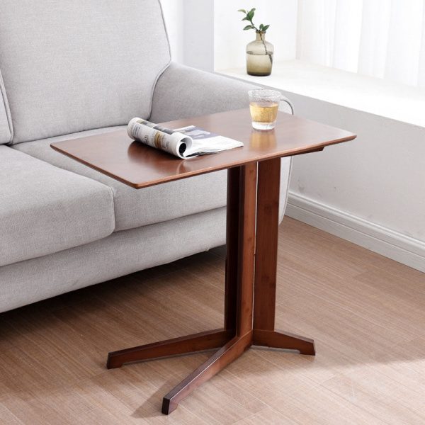 Modern Minimalist Square Wood End Table For Living Room - Image 2
