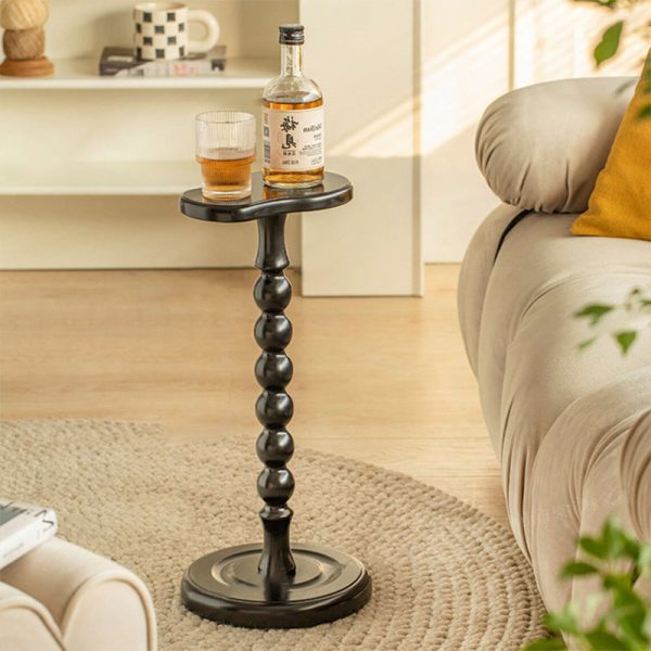 Traditional Vintage Solid Wood Gourd Shape Base End Table For Living Room - Image 2