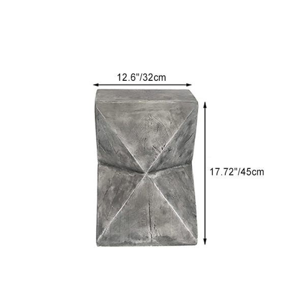 Contemporary Nordic Square Hexagonal Magnesium Oxide End Table For Living Room - Image 4