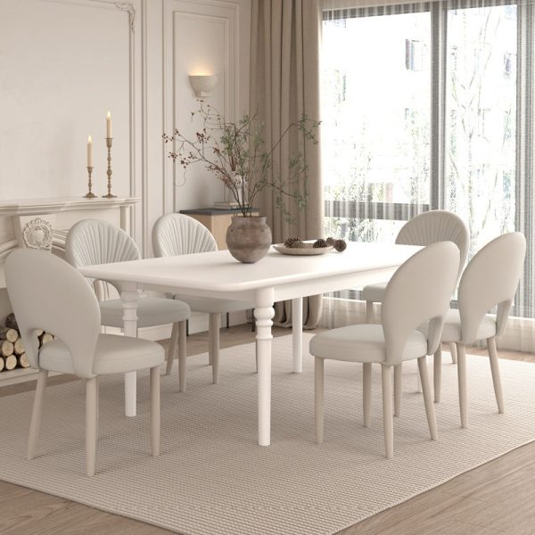 Modern Minimalist Curved Half Round Square PU Leather Iron Dining Chair Backrest Armless For Dining Room - Image 3