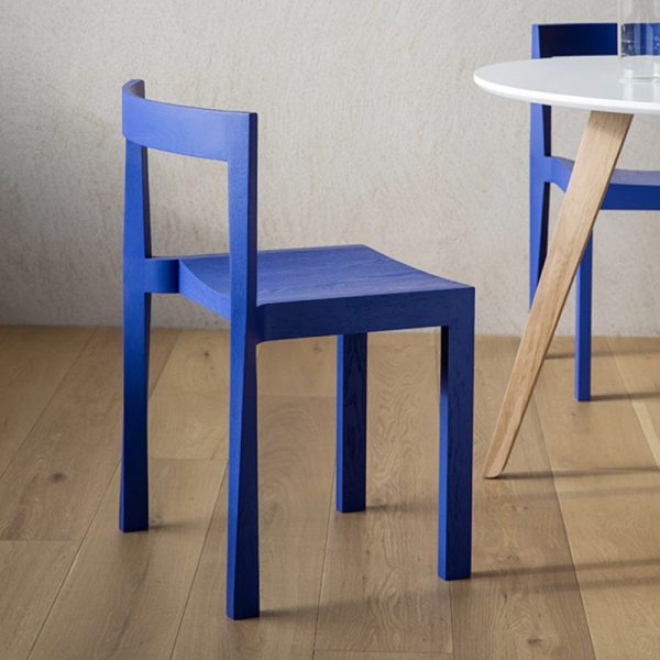 Modern Minimalist Rectangular Wood Chair Backrest Armless For Living Room - Image 8