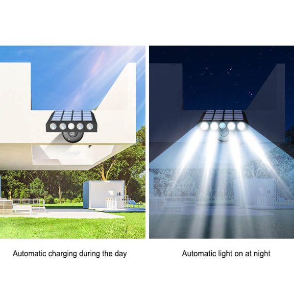 Modern Solar Human Sensor Waterproof Outdoor LED Wall Light - Image 4