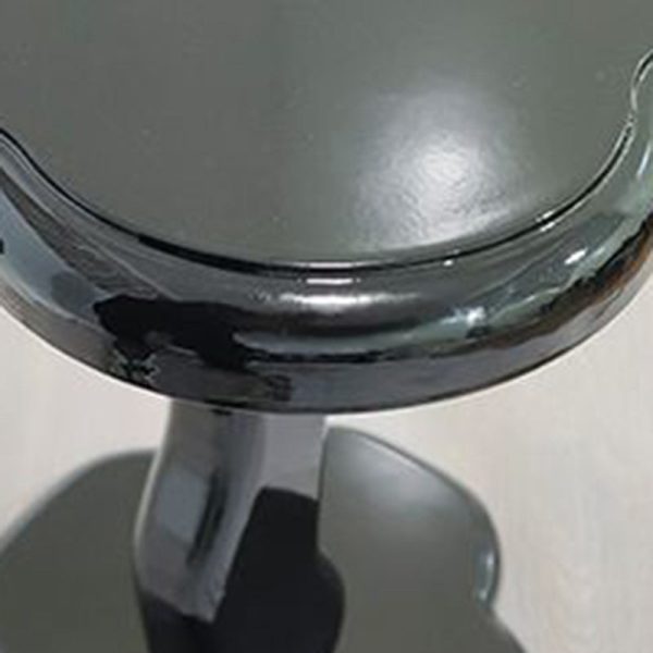 Contemporary Scandinavian Petal Flower Glass Stainless Steel End Table 1-Tier For Living Room - Image 6