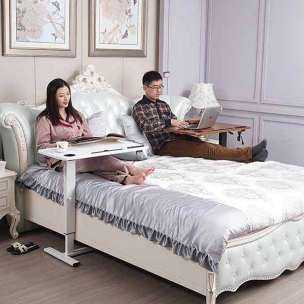 Modern Minimalist Rectangular Wood Metal End Table Foldable For Living Room - Image 8