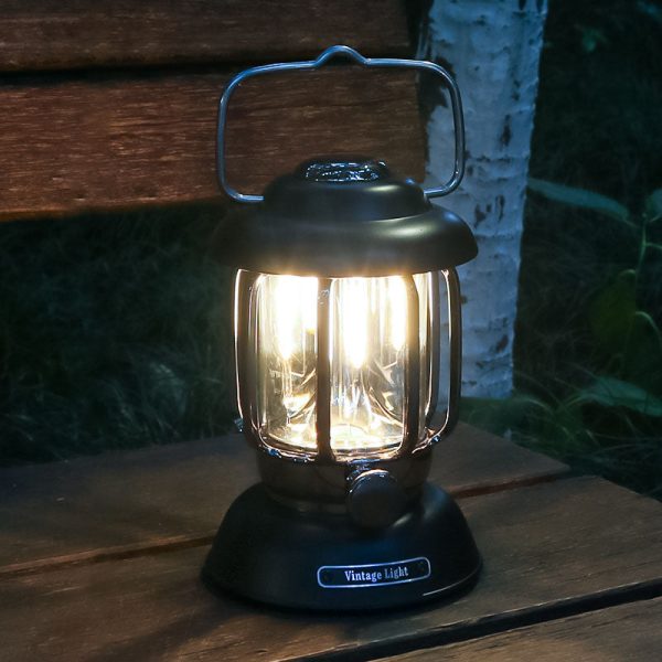 Modern Minimalist Waterproof Cylindrical Iron ABS LED USB Camping Outdoor Light For Outdoor Patio - Image 3
