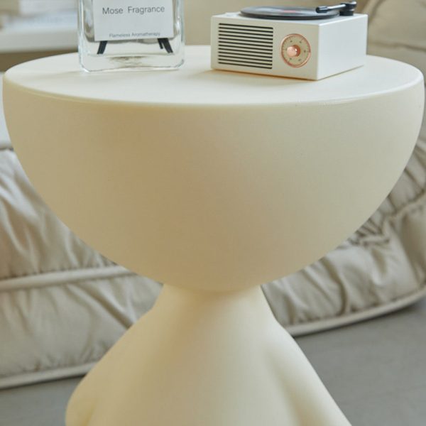 Modern Minimalist Small Flat Round PP End Table 1-Tier For Living Room - Image 5