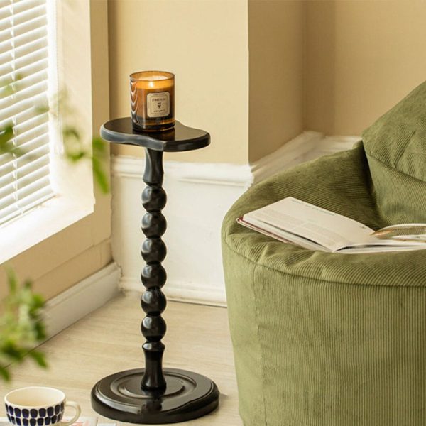 Traditional Vintage Solid Wood Gourd Shape Base End Table For Living Room - Image 4