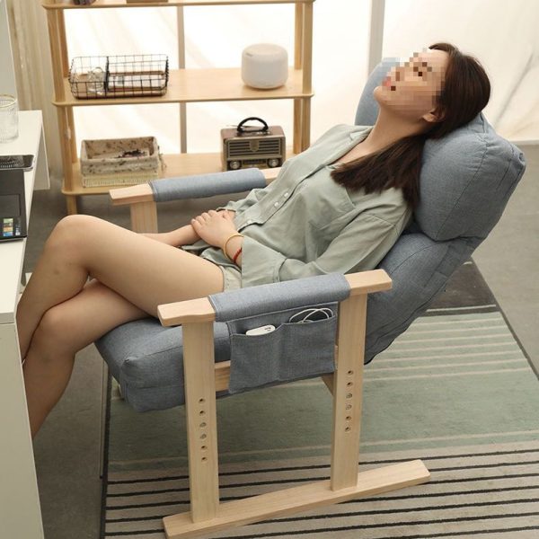 Modern Simplicity Velvet Cotton Wood Adjustable Recliner Backrest Armrest For Living Room - Image 17