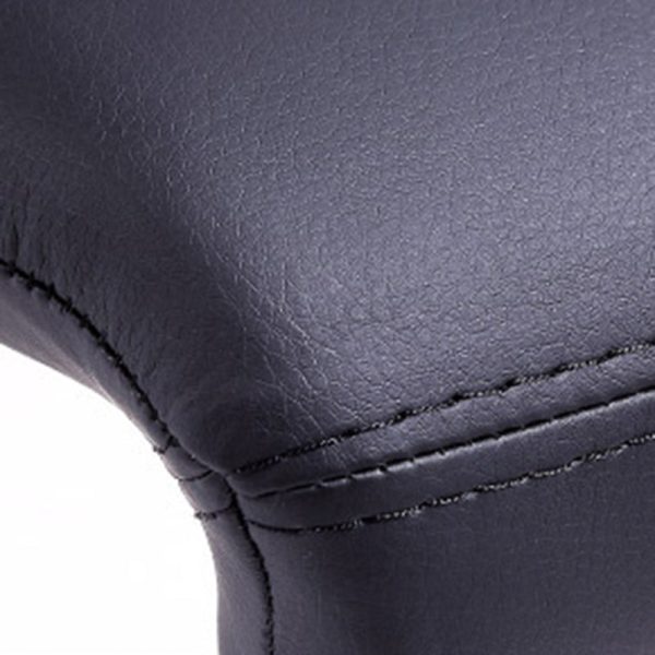 Modern Minimalist U-Shaped Chassis Rectangle Leather Titanium Gold Silver-Plated Dining Chair Backrest Armless For Dining Room - Image 6
