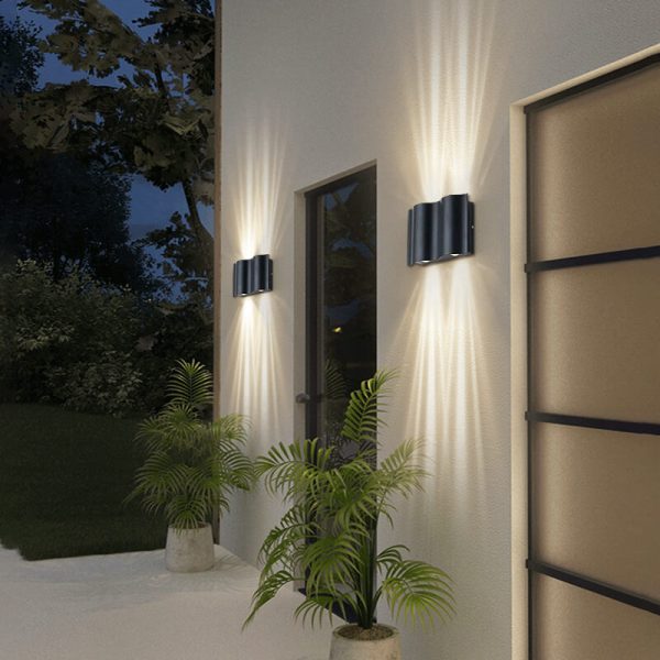 Modern Wave Aluminum Waterproof LED Outdoor Wall Sconce Lamp