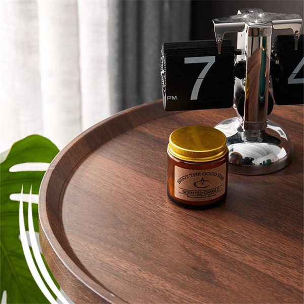 Modern Simplicity Round MDF Iron End Table Movable For Living Room - Image 8