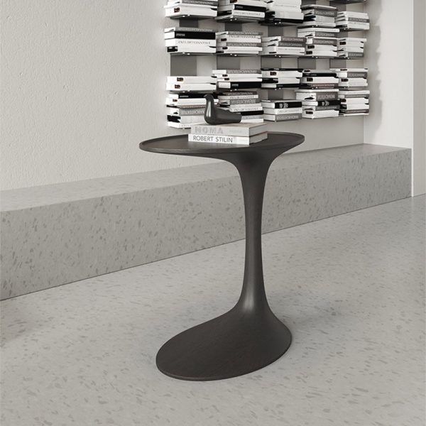 Modern Minimalist Oval Solid Wood End Table For Living Room - Image 3